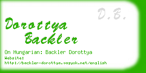 dorottya backler business card